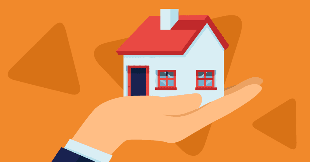 hand holding a house