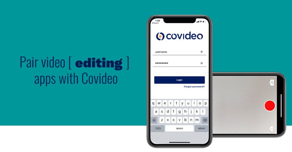 pair video editing apps with covideo